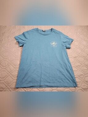 AS Colour Maple t-shirt Aoraki Mount Cook, New Zealand teal mountain logo Size M